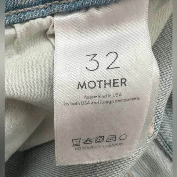 MOTHER The Hustler Ankle Fray in Smooth Sailing, Size 32